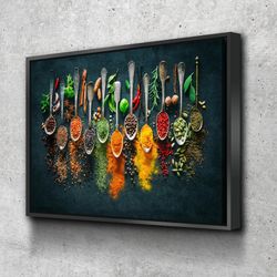 herbs spices kitchen canvas wall art  kitchen canvas wall art  kitchen prints  kitchen artwork spices kitchen decor
