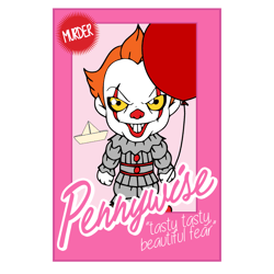 Penny wise png, Chibi Horror Dolls PNG Set, Horror Characters PNG, Pink Doll PNG, Horror Png, Halloween Horror Png