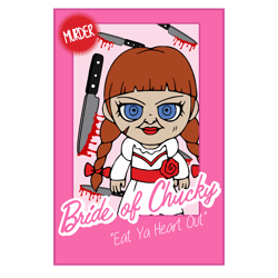 Bride of chucky png , Chibi Horror Dolls PNG Set, Horror Characters PNG, Pink Doll PNG, Horror Png, Halloween Horror Png