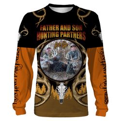 Father and Son Hunting Partners for life Custom photo All over print Shirts, personalized Hunting gifts &8211 IPHW272