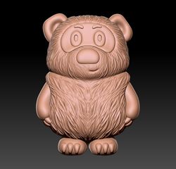 3D Model STL CNC Router and 3D Printing file Statuette Winnie the Pooh