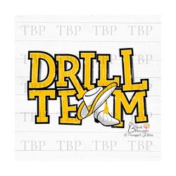Yellow Drill Team Design PNG Boots and Hat PNG 300dpi Drill team shirt design