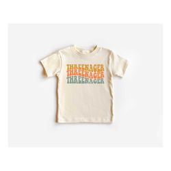 3rd Birthday Shirt , Threenager Toddler Shirt , Third Birthday Toddler Gift , Tee444