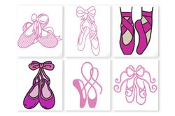 ballet shoes Embroidery Design. Ballet slippers embroidery File