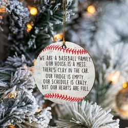 We Are A Baseball Family Ornament, Baseball Family Ornaments