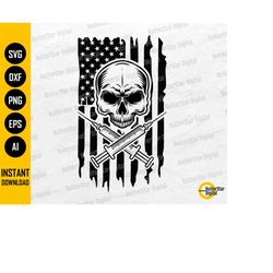 US Skull Syringe SVG | USA Crossbones Svg | American Medical Decals Shirt | Cricut Cut Files Printable Clipart Vector Di
