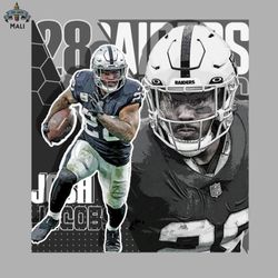 Josh Jacobs Football Paper Poster Raiders 7 PNG Download