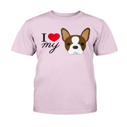Red Boston Terrier Love Boston Lover Novelty Shirt