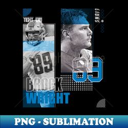 Brock Wright football Paper Poster Lions 7 - Elegant Sublimation PNG Download - Create with Confidence