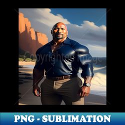 Full shot body photo of dwayne johnson - Creative Sublimation PNG Download - Fashionable and Fearless