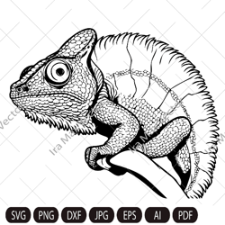 Chameleon SVG / Chamaeleons SVG / Lizard svg/ Blend Adapt Change Color / Cutting Files Silhouette Printable Clipart Vect
