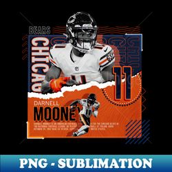 Darnell Mooney Football Paper Poster Bears - Trendy Sublimation Digital Download - Boost Your Success with this Inspirational PNG Download