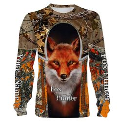 Fox hunting Red Fox 3D Custom Name Full printing shirts, hoodie &8211 Personalized gift for hunter &8211 FSD1005