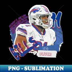 Ed Oliver Football Paper Poster Bills 11 - Aesthetic Sublimation Digital File - Perfect for Sublimation Mastery