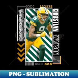 Christian Watson Football Paper Poster Packers 9 - Exclusive Sublimation Digital File - Perfect for Sublimation Mastery