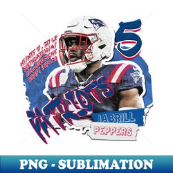 Jabrill Peppers Football Paper Poster Patriots 11 - Decorative Sublimation PNG File - Spice Up Your Sublimation Projects