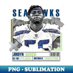 Jordyn Brooks Football Paper Poster Seahawks 10 - Exclusive Sublimation Digital File - Spice Up Your Sublimation Projects