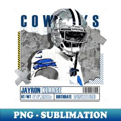 Jayron Kearse Football Paper Poster Cowboys 10 - Vintage Sublimation PNG Download - Unlock Vibrant Sublimation Designs