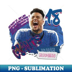 Isaiah Hodgins Football Paper Poster Giants 11 - Stylish Sublimation Digital Download - Instantly Transform Your Sublimation Projects