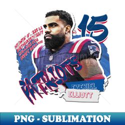 Ezekiel Elliott Football Paper Poster Patriots 11 - Modern Sublimation PNG File - Unleash Your Creativity