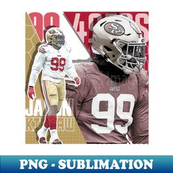 Javon Hargrave Football Paper Poster 49ers 7 - Artistic Sublimation Digital File - Add a Festive Touch to Every Day