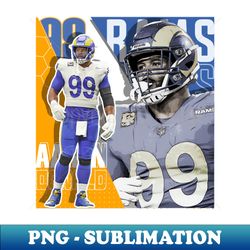 Aaron Donald Football Paper Poster Rams 7 - Exclusive Sublimation Digital File - Revolutionize Your Designs