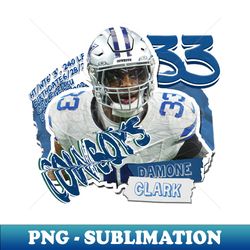 Damone Clark Football Paper Poster Cowboys 11 - Digital Sublimation Download File - Instantly Transform Your Sublimation Projects