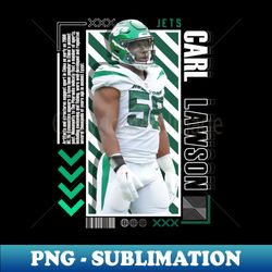 Carl Lawson Football Paper Poster Jets 9 - Sublimation-Ready PNG File - Perfect for Creative Projects