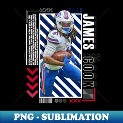 James Cook Football Paper Poster Bills 9 - Elegant Sublimation PNG Download - Defying the Norms