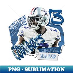 Michael Gallup Football Paper Poster Cowboys 11 - Stylish Sublimation Digital Download - Capture Imagination with Every Detail