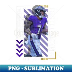 Rashod Bateman Football Paper Poster Ravens 9 - High-Quality PNG Sublimation Download - Perfect for Sublimation Mastery