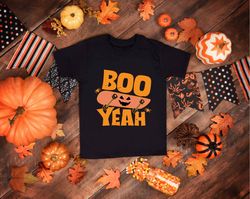 Boo Yeah Shirt PNG, Gifts For Halloween Kids, Scary Skateboard TShirt PNG, Funny Halloween Toddler Gift Tee, Spooky Seas