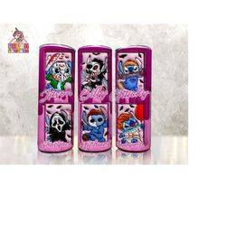 3D Inflated Cartoon Horror Characters Tumbler Wrap Png 3D Tumbler Design, Horror  Sublimation, Horror Dolls Tumbler Png, Pink Doll Horror