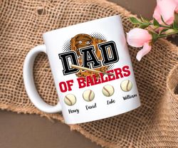 Personalized Name Mug, Baseball Coffee Mug For Fathers, Fathers Day Gift Mug