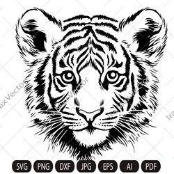 Baby tiger svg, tiger cub face svg, tiger baby, Tiger, Nursery Decor, Safari African Animals, tiger Cub, Nursery Wall Ar