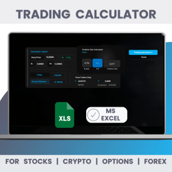 Trading Calculator For Stocks, Crypto, Options, Forex (Blue Mode) -  Instant Download