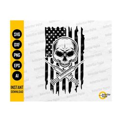 US Skull Syringe SVG | USA Crossbones Svg | American Medical Decals Shirt | Cricut Cut Files Printable Clipart Vector Digital Dxf Png Eps Ai