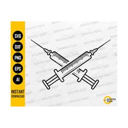 Cross Syringe SVG | Vaccine SVG | Vaccinated SVG | Medical Decals Graphic | Cricut Cut Files Printable Clipart Vector Digital Dxf Png Eps Ai