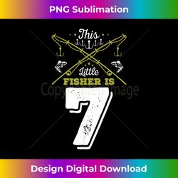 7th Birthday Fishing Lover Gift For Boys Girls  7 years - Bespoke Sublimation Digital File - Spark Your Artistic Genius