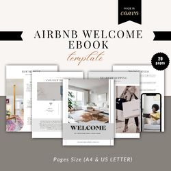 Airbnb Welcome Book Template: Welcome Guidebook, Vacation Rental Welcome Book, VRBO Guest Book - 20 Pages