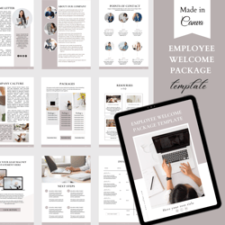 Employee Welcome Package Template: New Employee Onboarding Handbook, Small Business Resources - 23 Pages