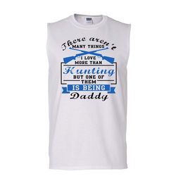 I Love More Than Hunting T Shirt, Coolest Hunting Daddy T Shirt, Awesome t-shirts (Men&8217s Cotton Sleeveless)