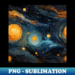Van Gogh Starry Night 15 - Retro PNG Sublimation Digital Download - Bold & Eye-catching