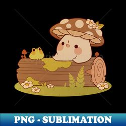 Mushroom And Frog Friends - Retro PNG Sublimation Digital Download - Bold & Eye-catching