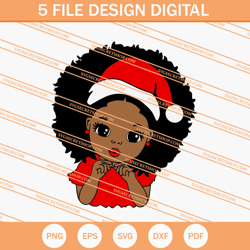 christmas baby afro svg, christmas svg, baby afro svg
