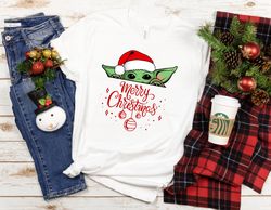 baby yoda christmas shirt, santa baby yoda shirt, baby yoda party shirt, star wars christmas shirt, merry christmas baby