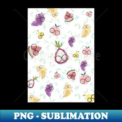 cute watercolor fruits pattern - digital sublimation download file - stunning sublimation graphics