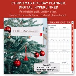 Christmas holiday journal. Christmas budget planner. Holiday binder. Event planner. Holiday planner. Christmas planning