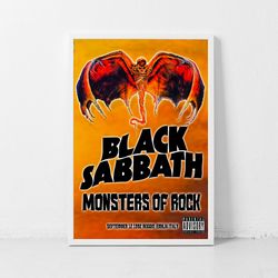 Black Sabbath Music Gig Concert Poster Classic Retro Rock Vintage Wall Art Print Decor Canvas Poster-5
