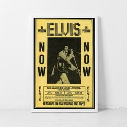 Elvis Music Gig Concert Poster Classic Retro Rock Vintage Wall Art Print Decor Canvas Poster-1